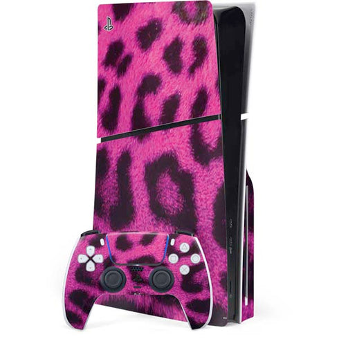 Pink Leopard Spots PlayStation PS5 Skins